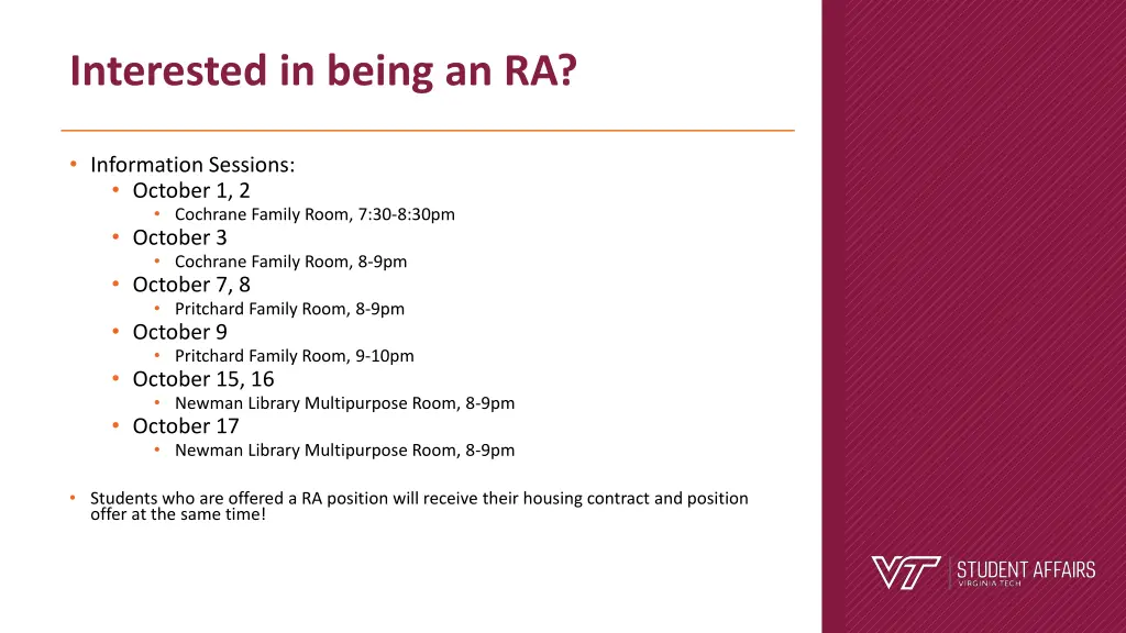 interested in being an ra