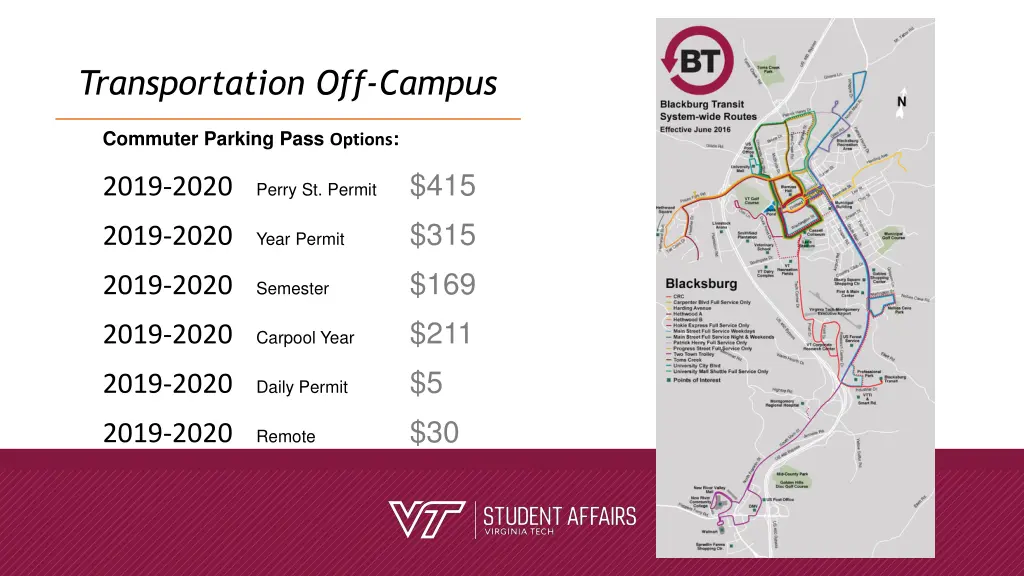 transportation off campus