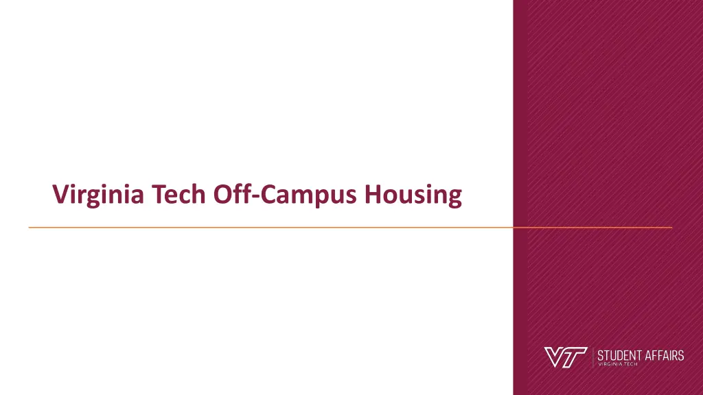 virginia tech off campus housing