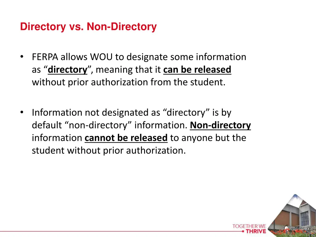 directory vs non directory