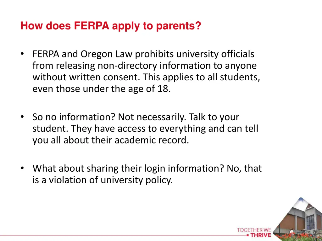 how does ferpa apply to parents