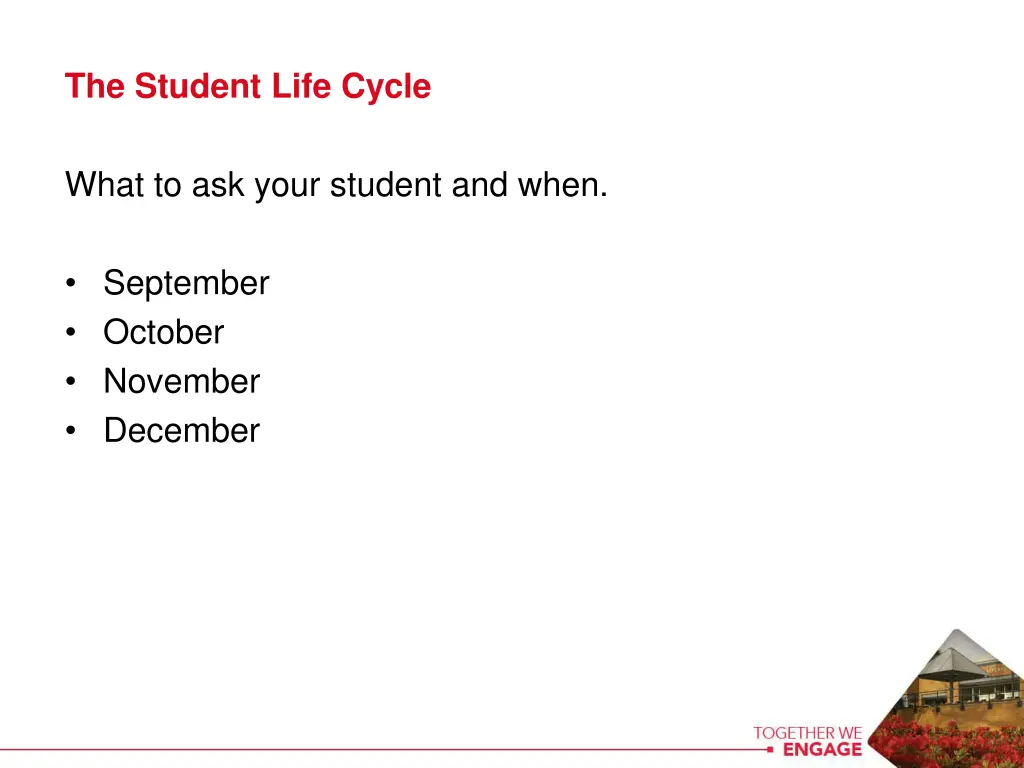 the student life cycle