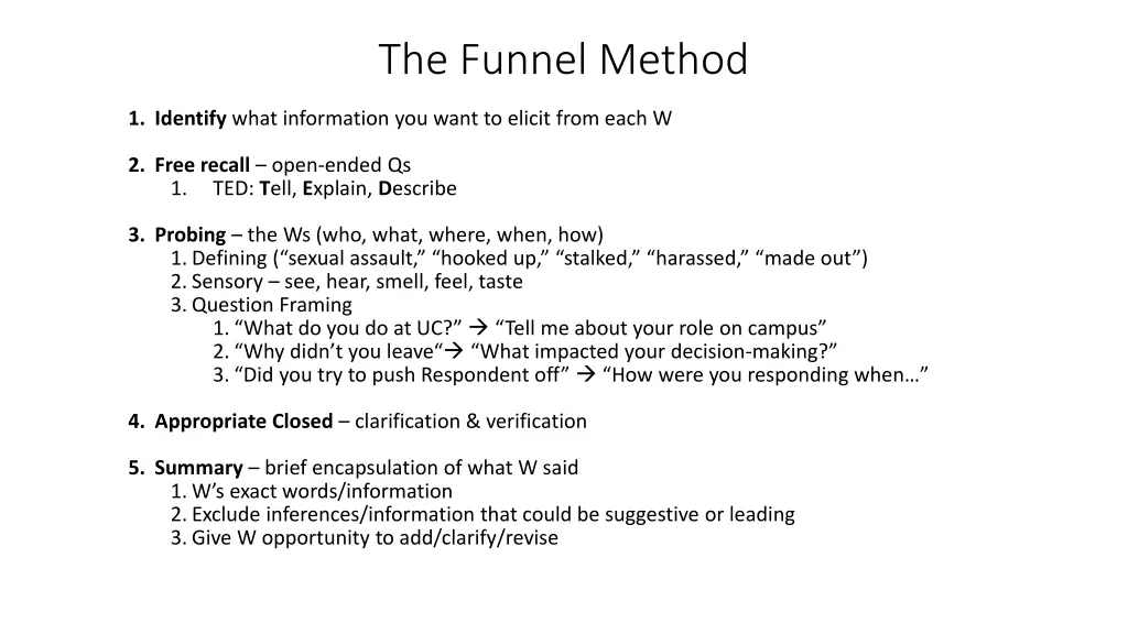 the funnel method