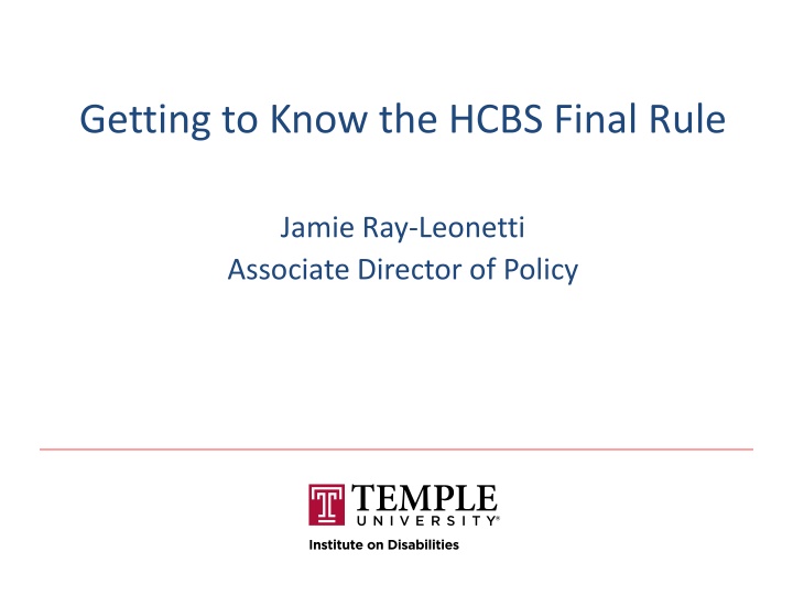 getting to know the hcbs final rule