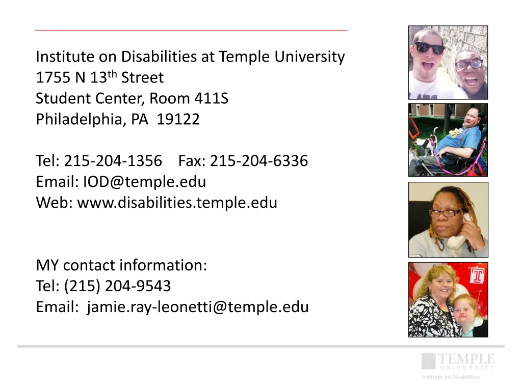 institute on disabilities at temple university