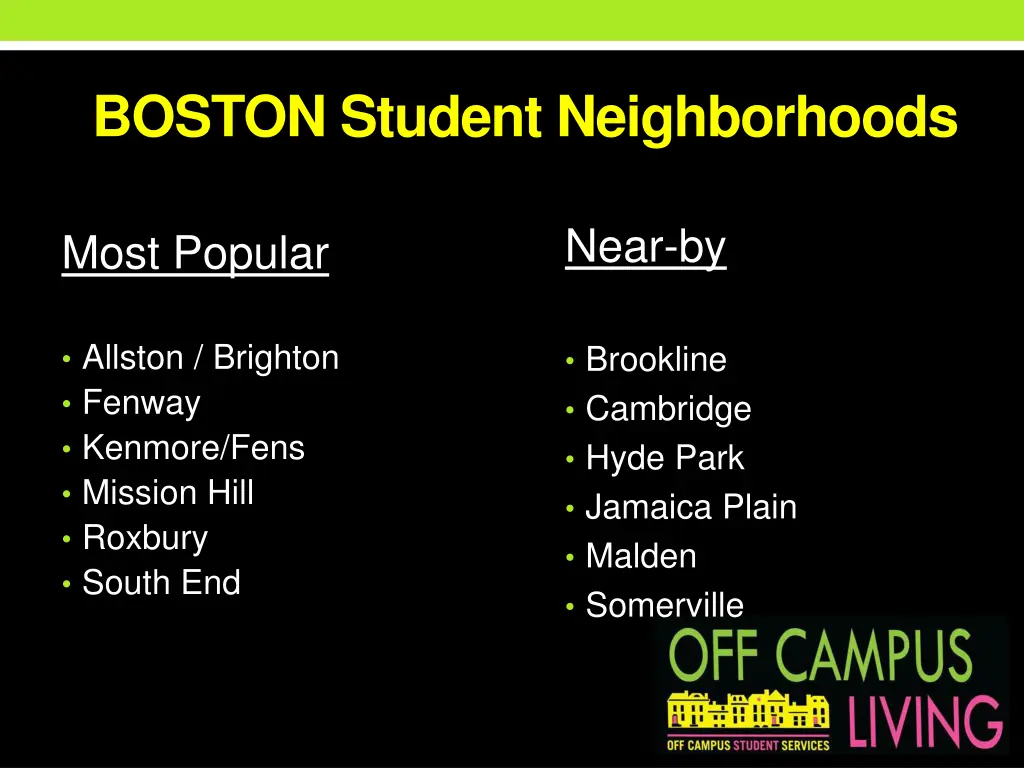 boston student neighborhoods