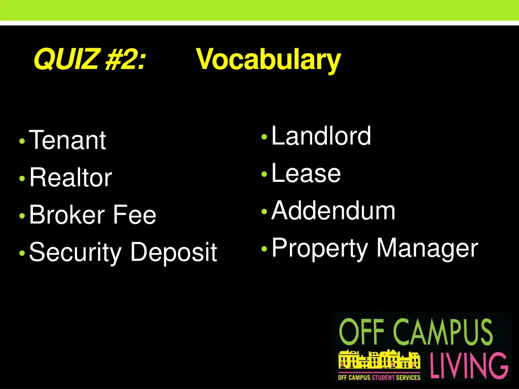 quiz 2 vocabulary