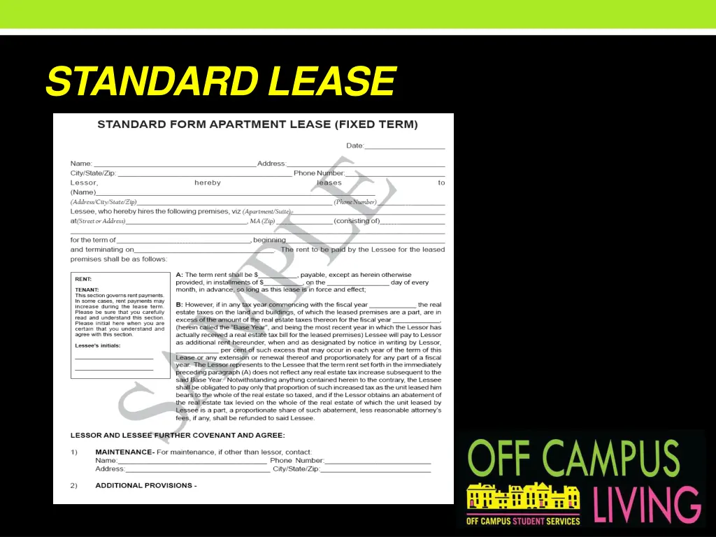 standard lease