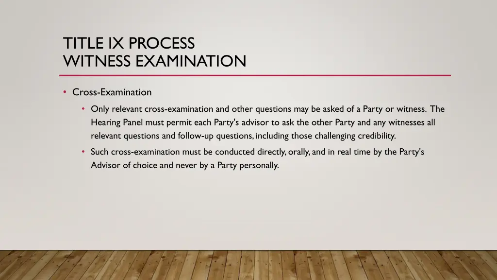 title ix process witness examination 1