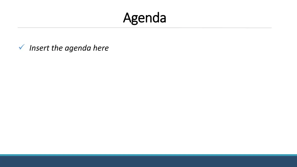 agenda agenda