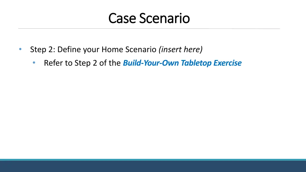 case scenario case scenario 2