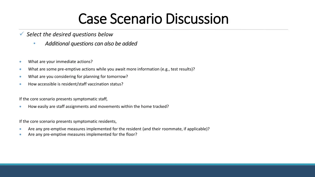 case scenario discussion case scenario discussion