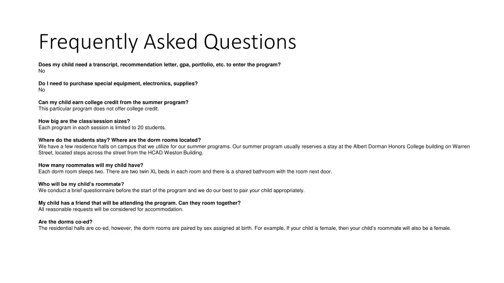 frequently asked questions 2