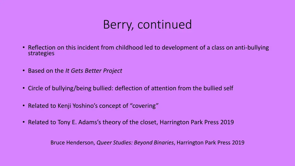 berry continued