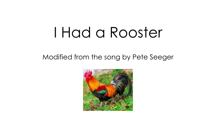 i had a rooster