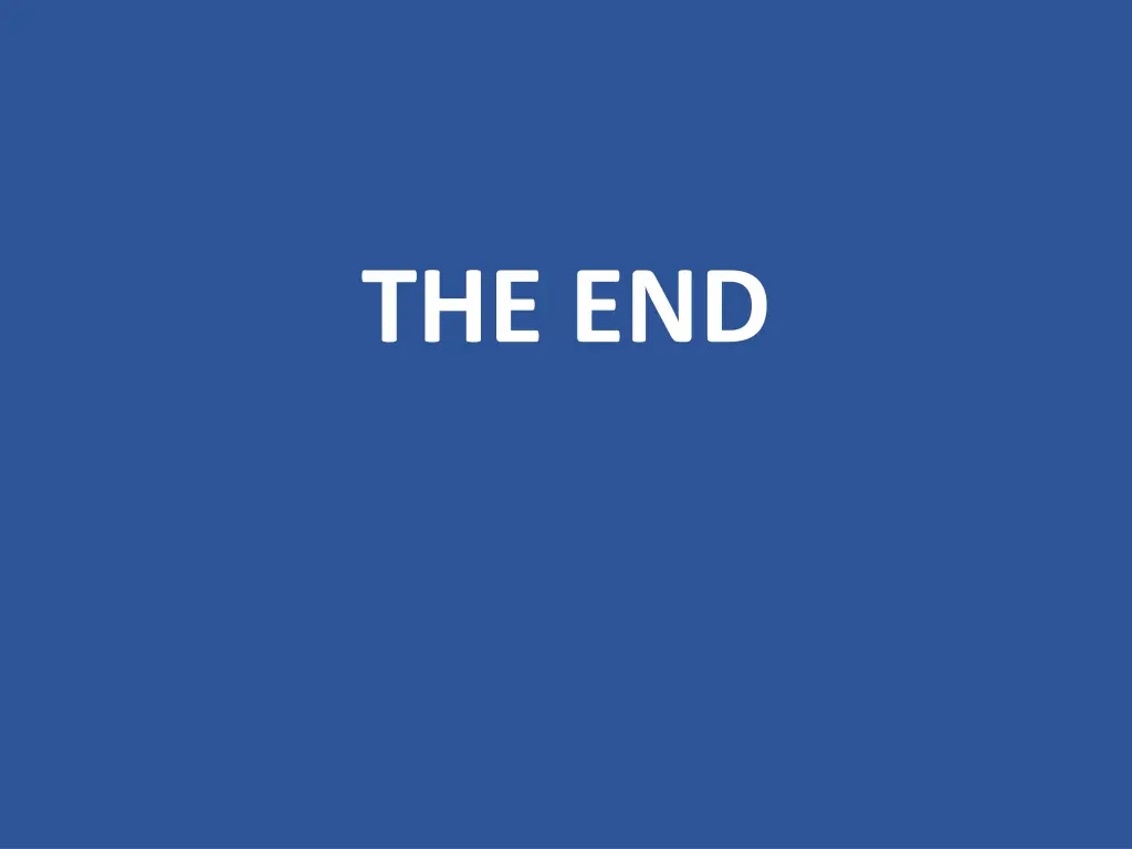 the end