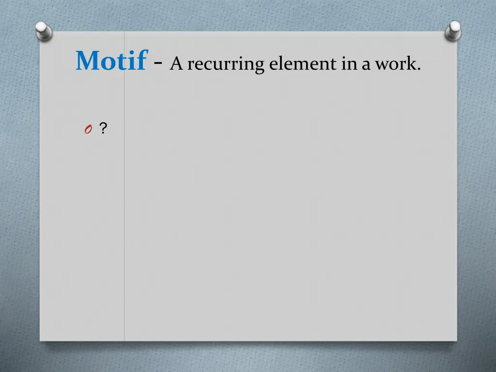 motif a recurring element in a work