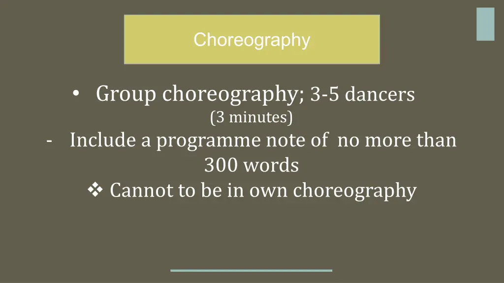 choreography