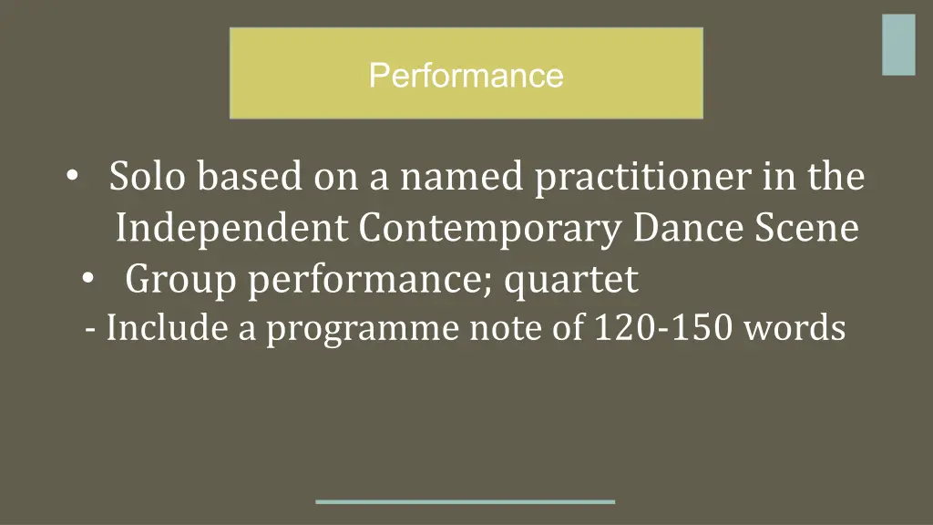 performance