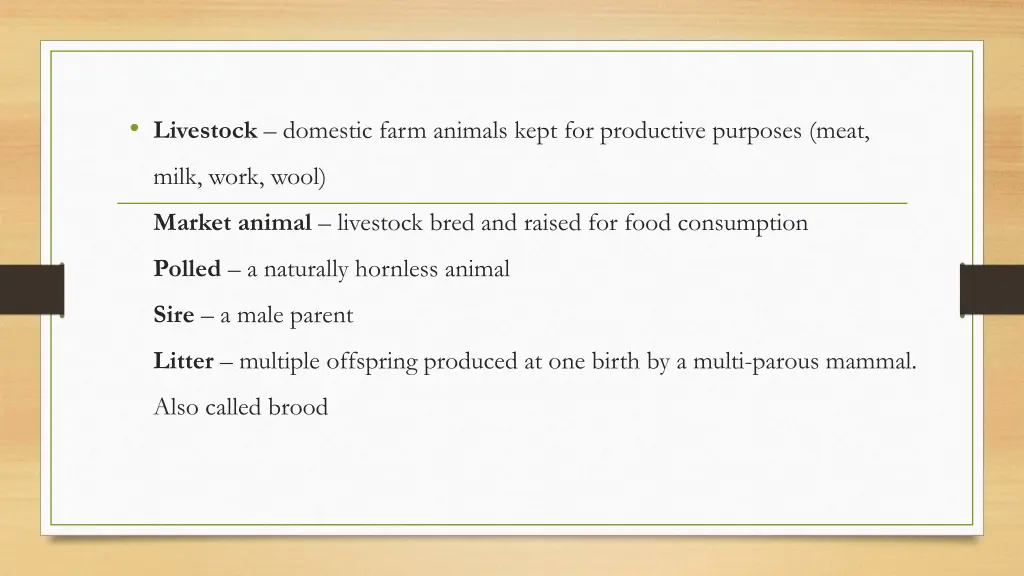 livestock domestic farm animals kept