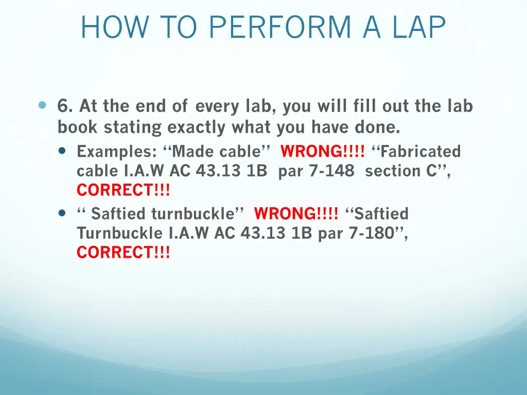 how to perform a lap 5