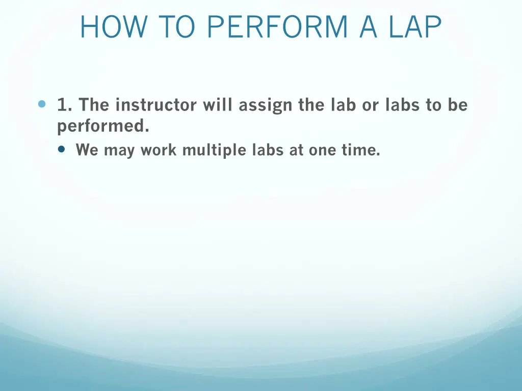 how to perform a lap