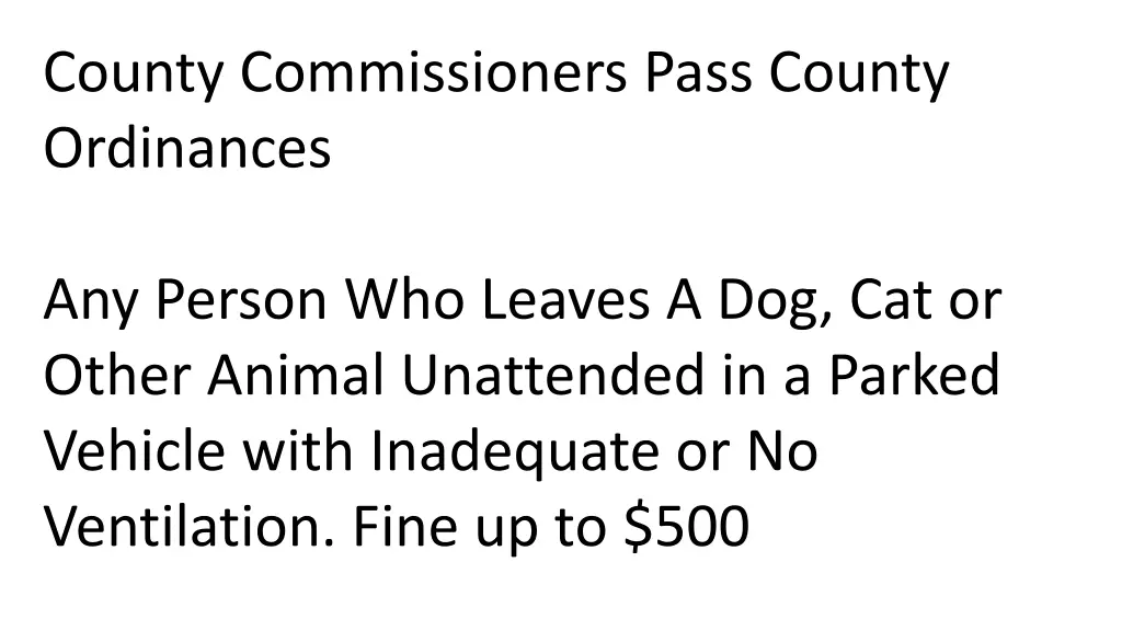 county commissioners pass county ordinances