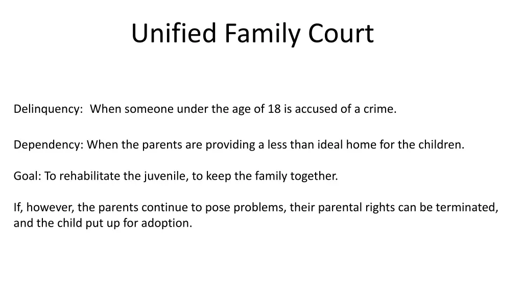 unified family court