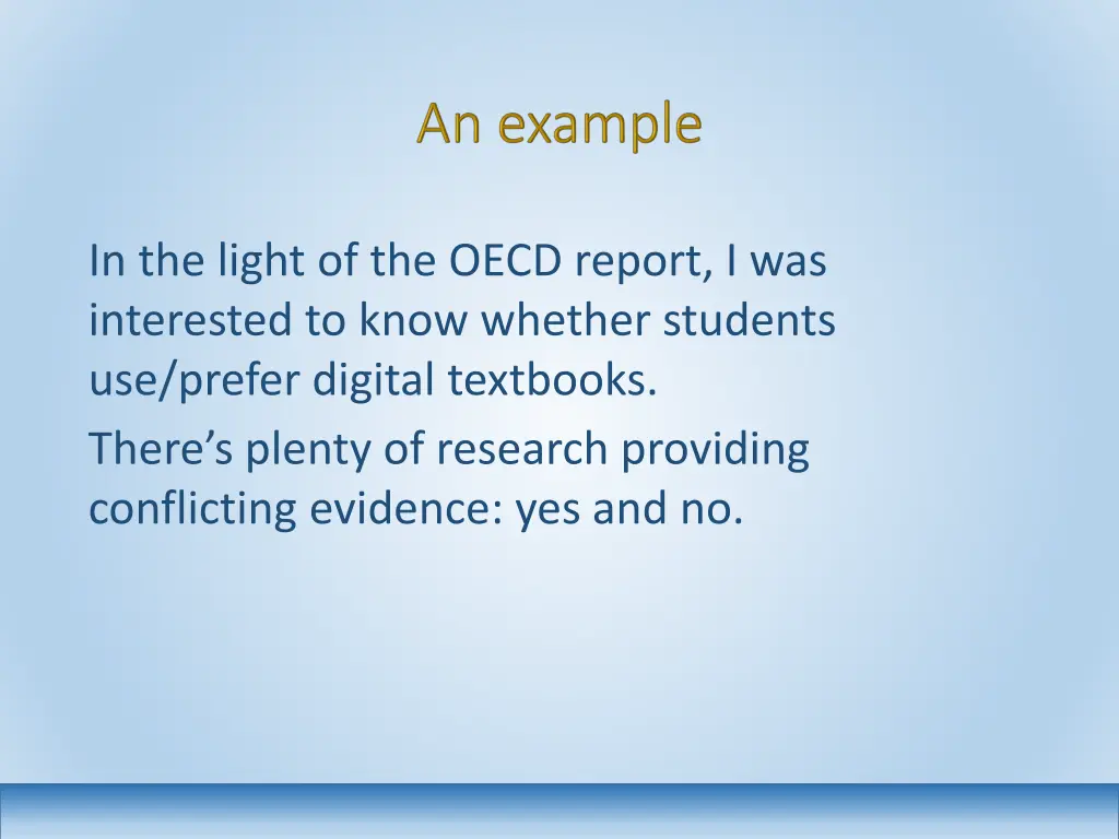 in the light of the oecd report i was interested