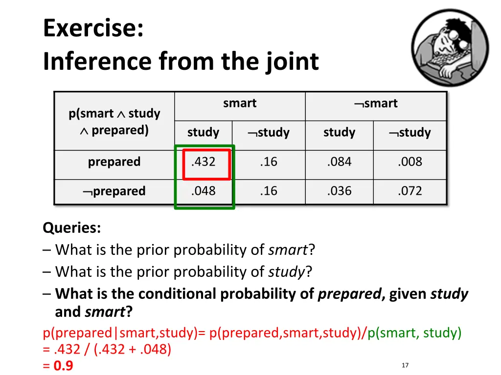 exercise inference from the joint 5