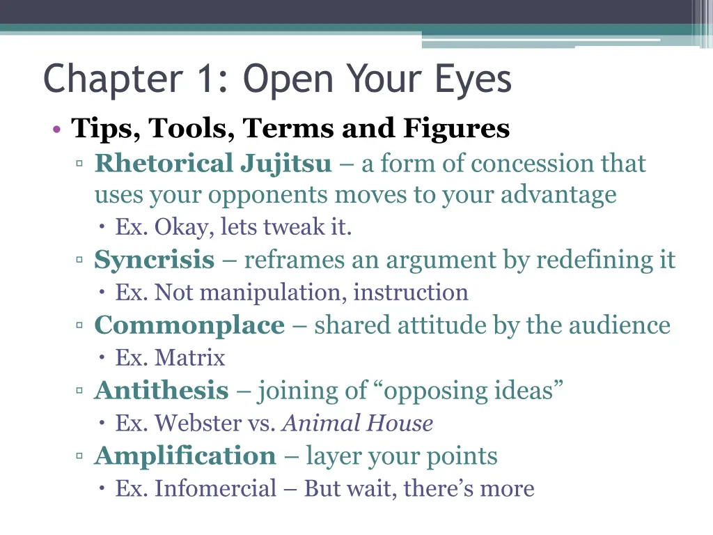 chapter 1 open your eyes tips tools terms