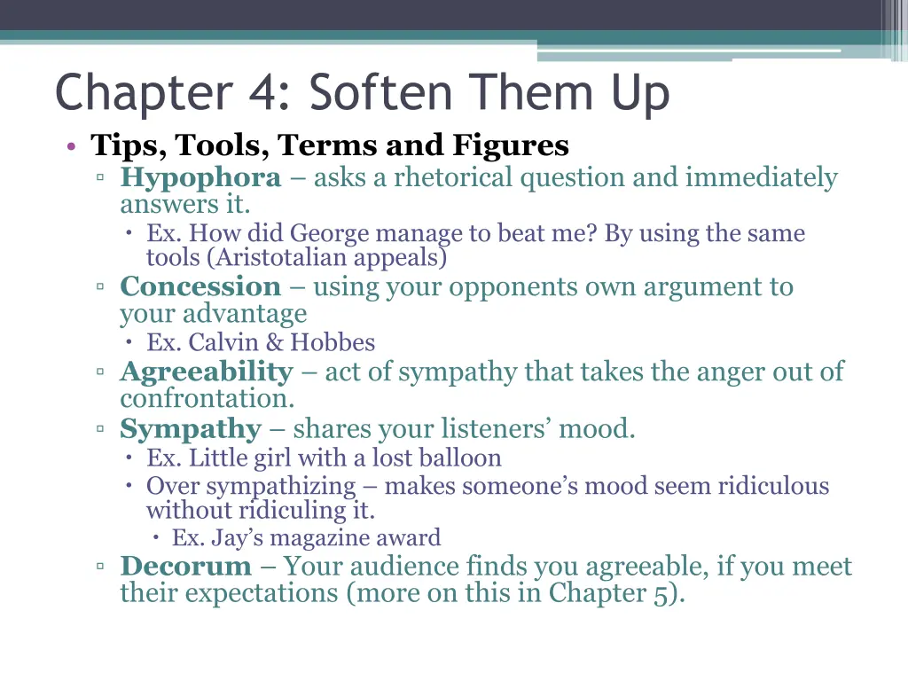 chapter 4 soften them up tips tools terms