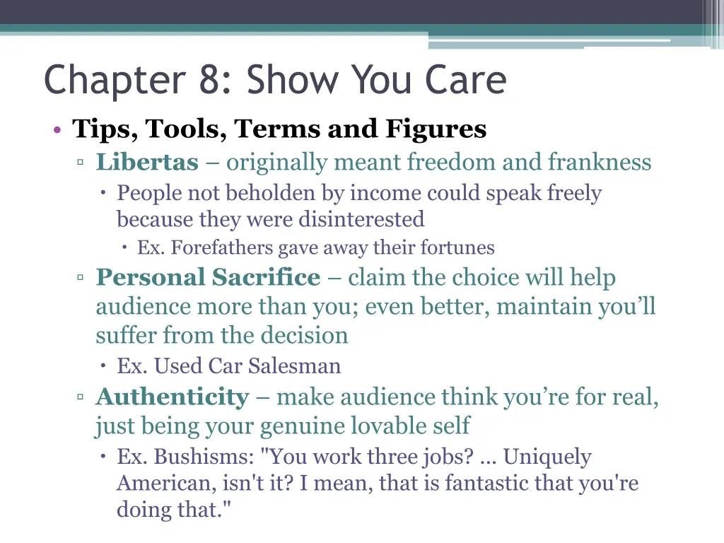 chapter 8 show you care tips tools terms