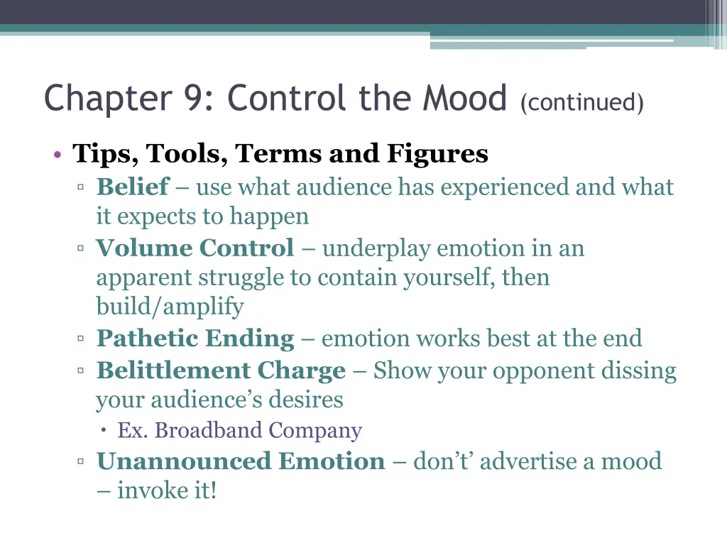 chapter 9 control the mood continued 1