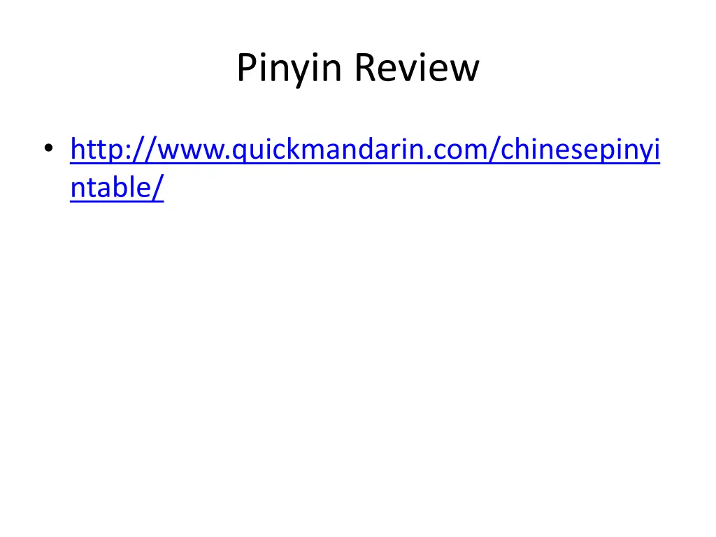 pinyin review