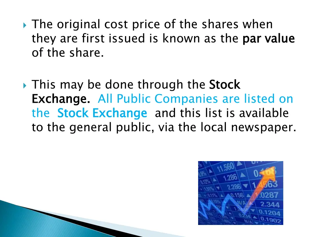 the original cost price of the shares when they