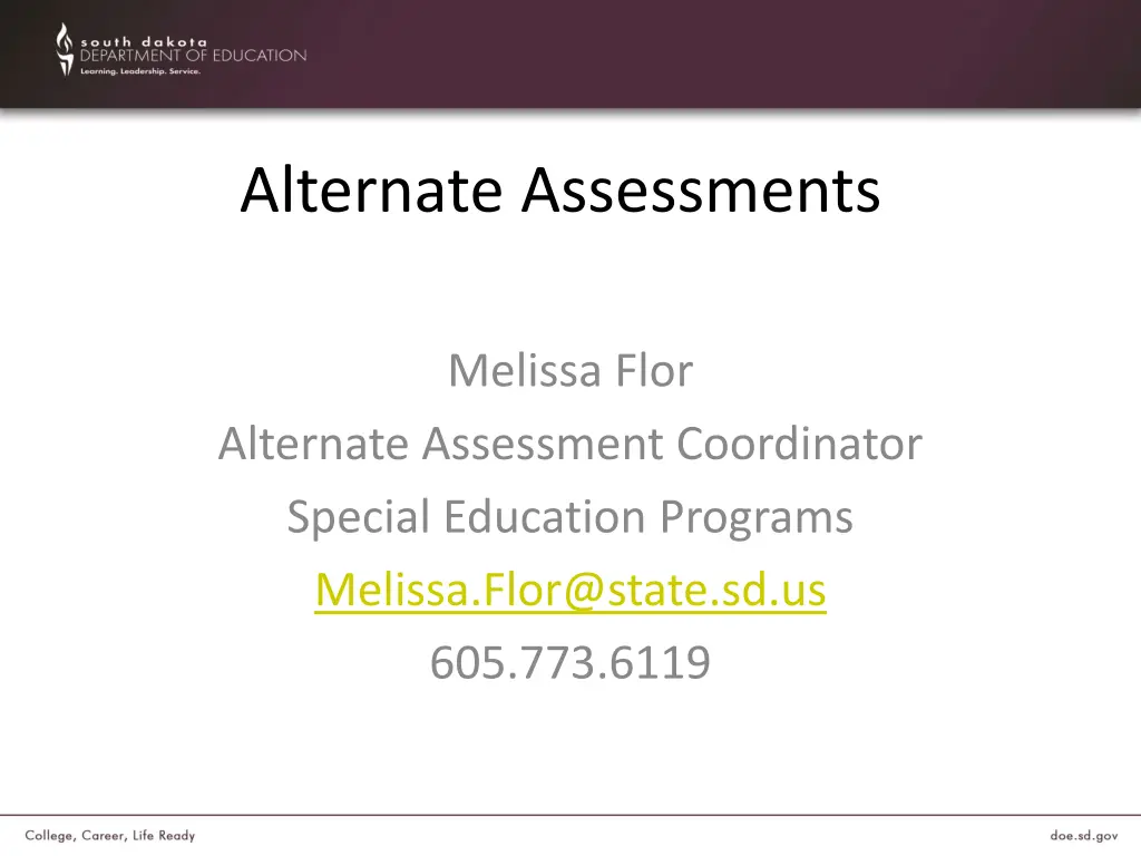 alternate assessments