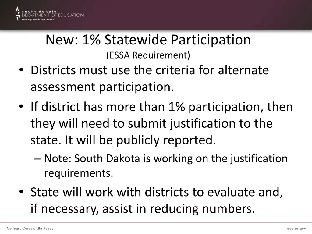 new 1 statewide participation essa requirement