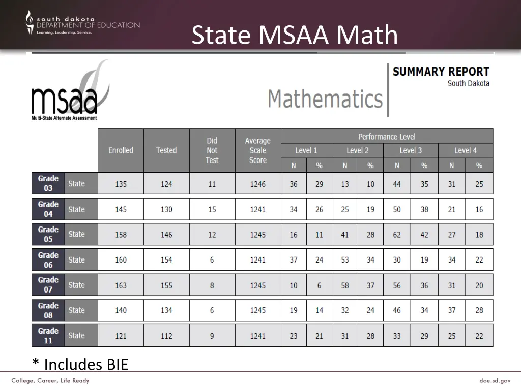 state msaa math