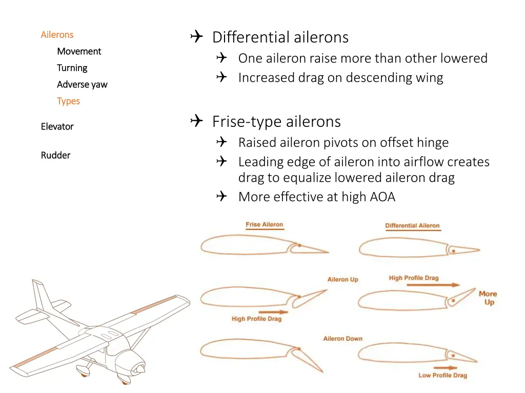 differential ailerons one aileron raise more than