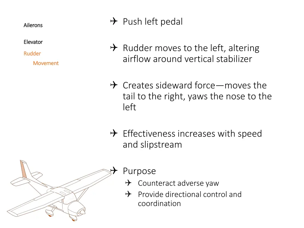 push left pedal