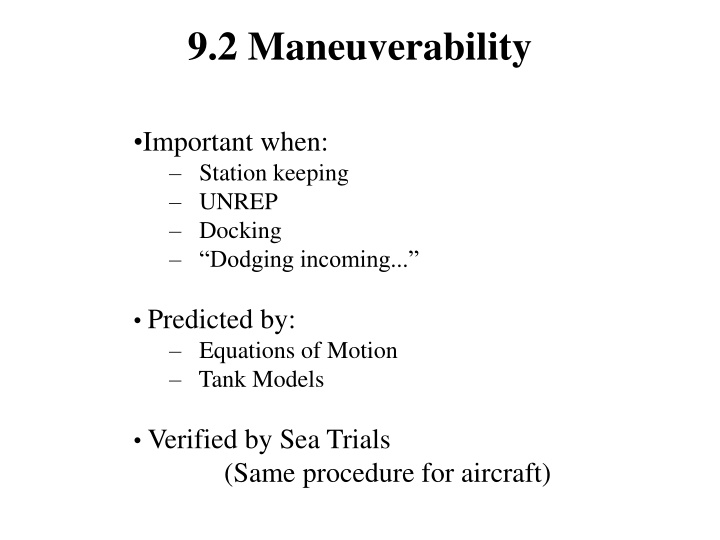 9 2 maneuverability