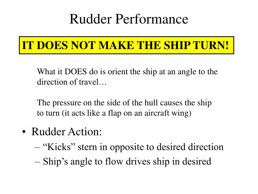 rudder performance 2