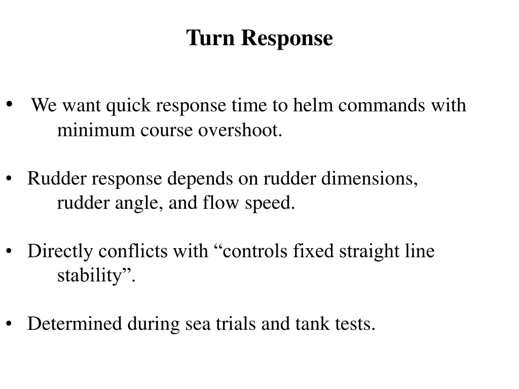 turn response 2