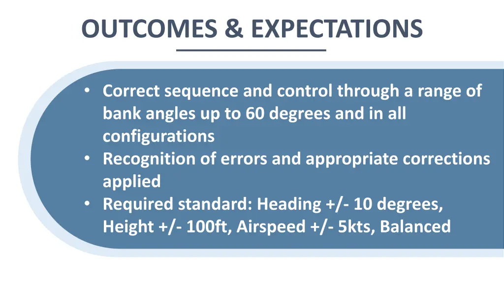 outcomes expectations