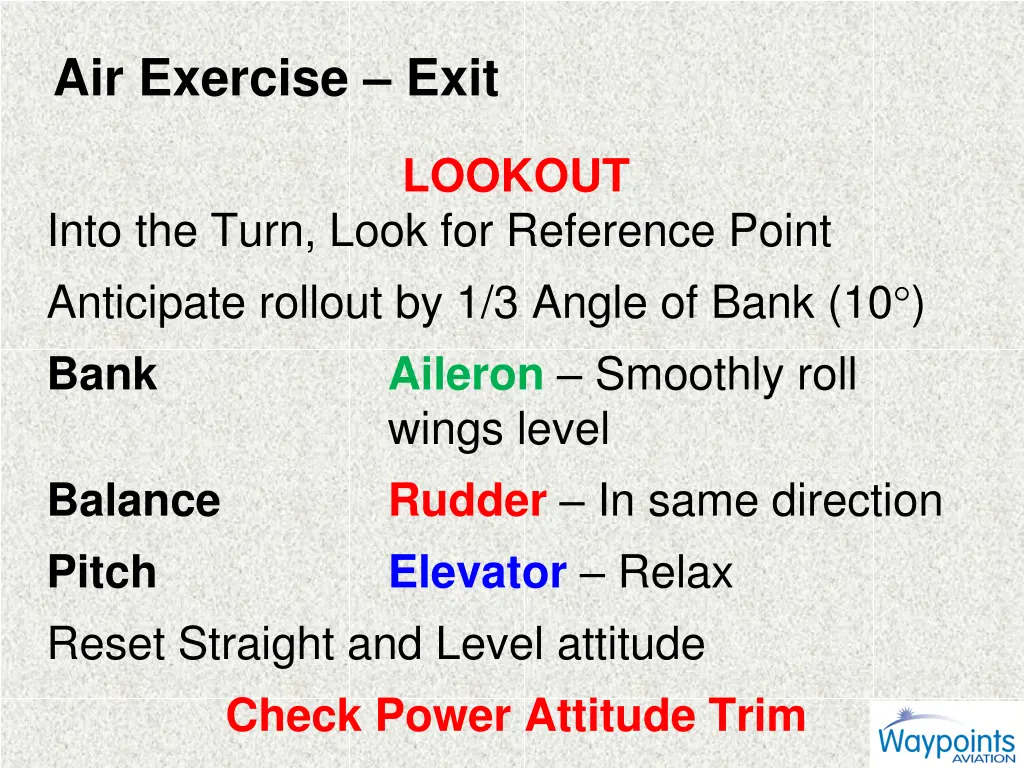 air exercise exit