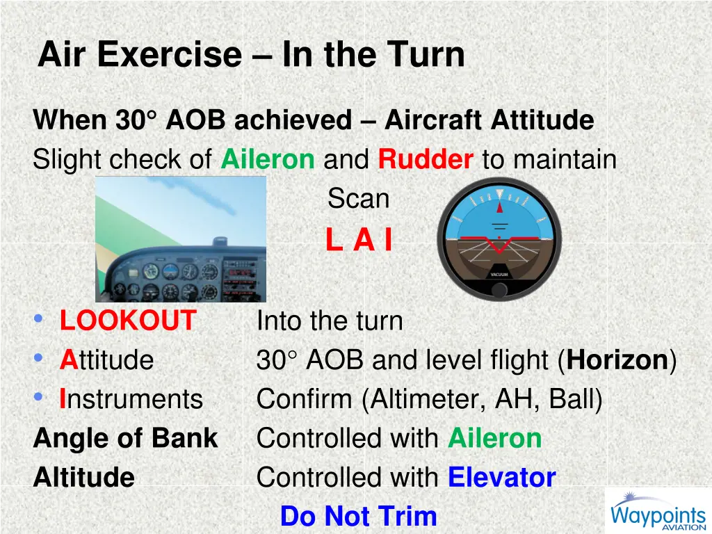 air exercise in the turn