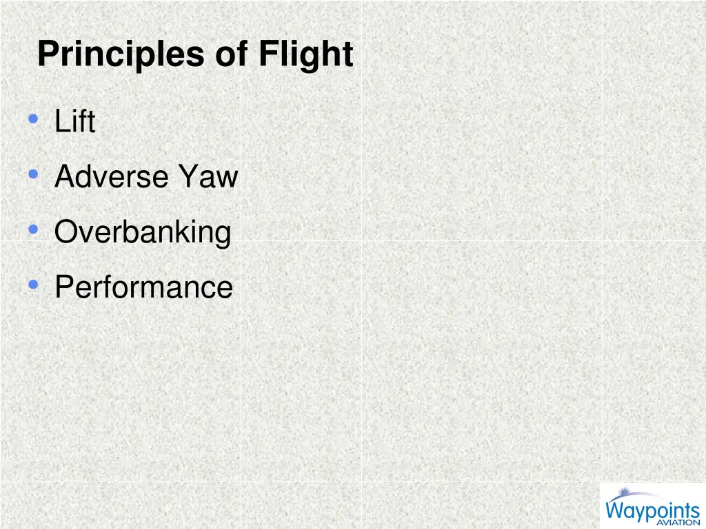 principles of flight