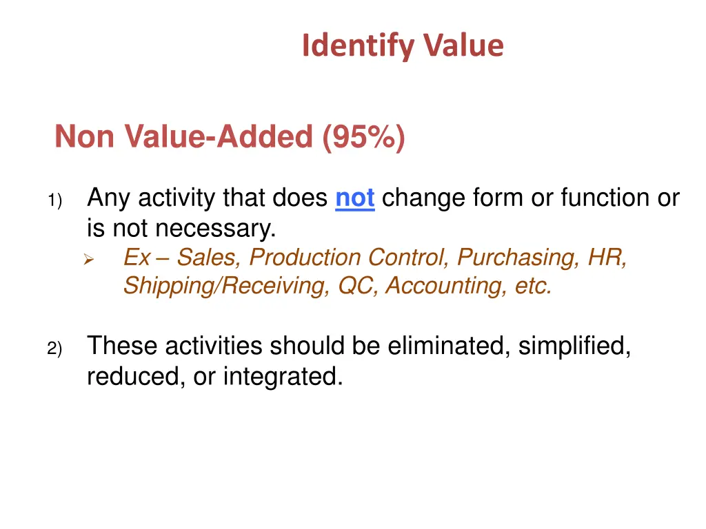 identify value 1