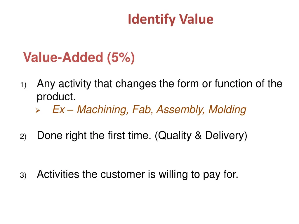 identify value